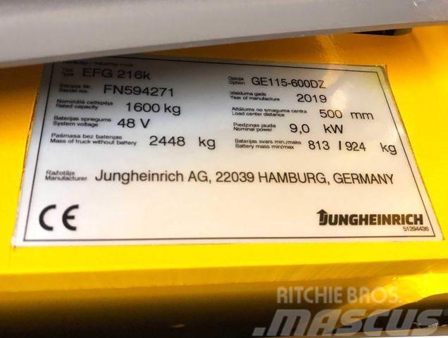 Jungheinrich EFG216k - 6 M HUBHÖHE - BATTERIE 84% -NEUWERTIG Viličarji - drugo