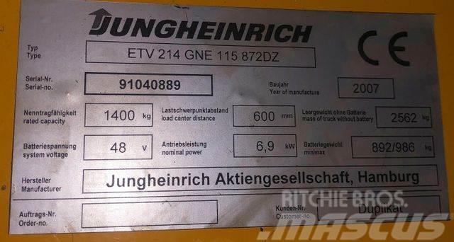 Jungheinrich ETV 214 - 8.42M HUB 3.995 STD. - BATTERIE70% Viličarji s pomičnim teleskopom