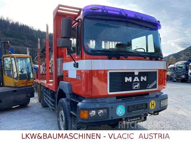 MAN 33.403 Holztransporter mit Kran PENZ Tovornjaki za hlode