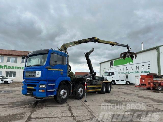 MAN TGA 41.460 for containers and scrap + crane 8x4 Kotalni prekucni tovornjaki