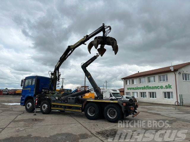 MAN TGA 41.460 for containers and scrap + crane 8x4 Tovornjaki z žerjavom