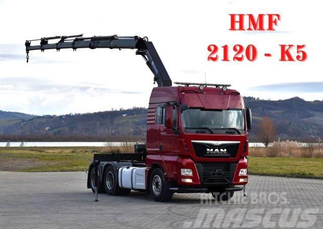 MAN TGX 28.480 Sattelzugmaschine + HMF 2120 K5/FUNK Vlačilci