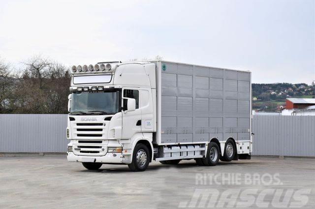 Scania R 500 TIERTRANSPORTWAGEN 7,10m / 4STOCK Tovornjaki za prevoz živine