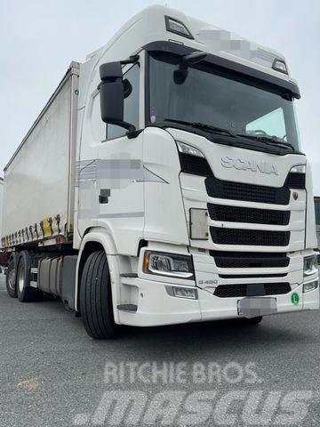 Scania R450 6X2 BDF WAP MIT ANHÄNGER Tovornjaki s ponjavo