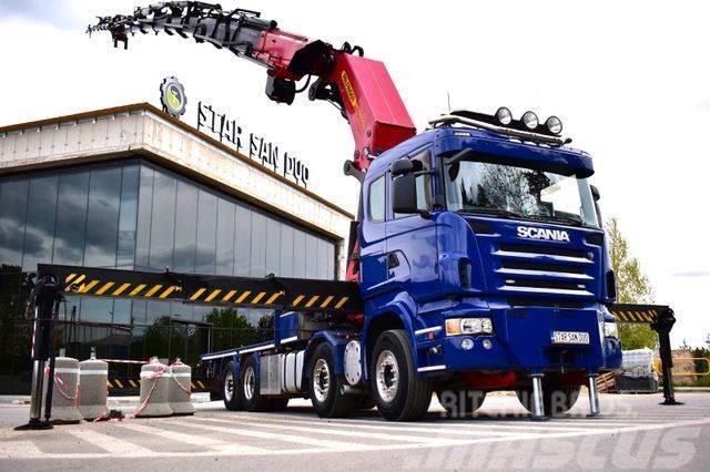Scania R480 8x2 PALFINGER PK 150002 FLY JIB WINCH CRANE Tovornjaki z žerjavom
