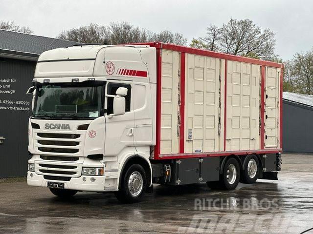 Scania R490 EU6 6x2 4.Stock Menke m. Hubdach &amp; Tränke Tovornjaki za prevoz živine
