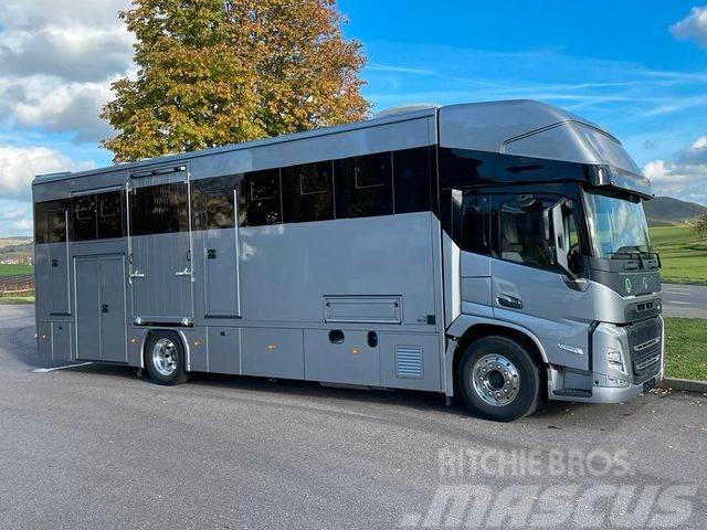 Volvo FM 380, 5 Pferde,Wohnung m Pop Out Tovornjaki za prevoz živine