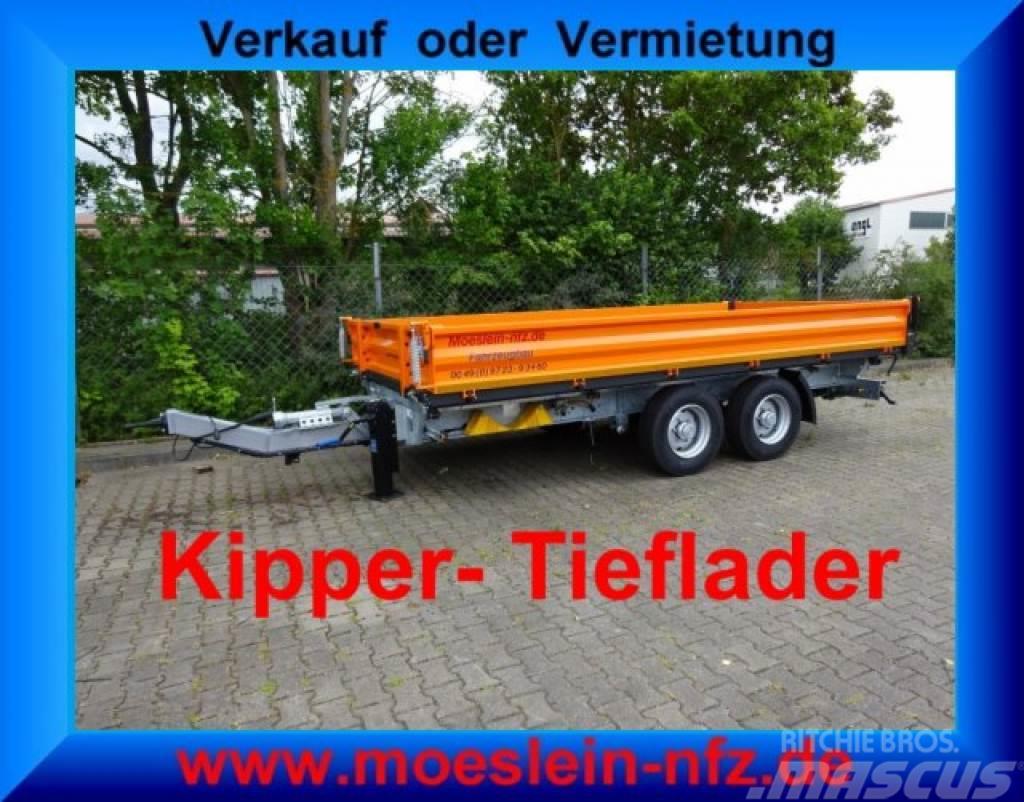 Möslein TTD11 Orange neuer Tandem 3- Seitenkipper Tieflad Kiper prikolice
