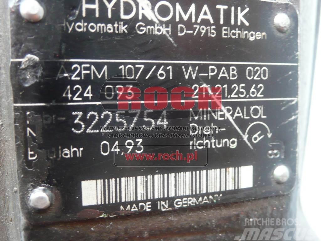 Hydromatik A2FM107/61W-PAB020 424093 211.21.25.62 Motorji