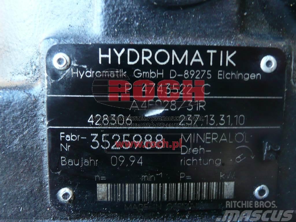 Hydromatik A4FO28/31R 428306 237.13.31.10 Hidravlika