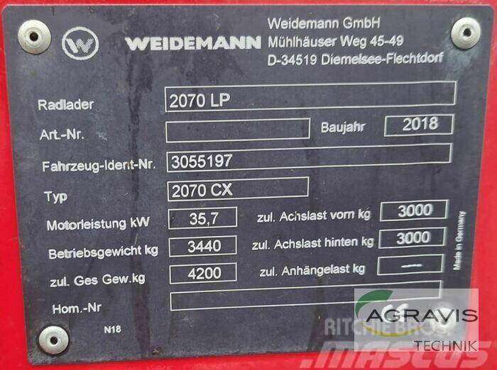 Weidemann 2070 CX LP Kolesni nakladalci