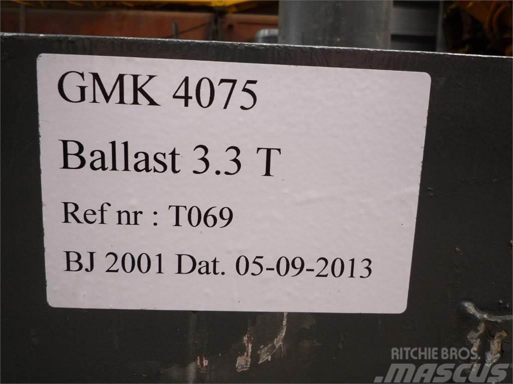 Grove GMK 4075 counterweight 3,3 ton Rezervni deli in oprema za dvigala