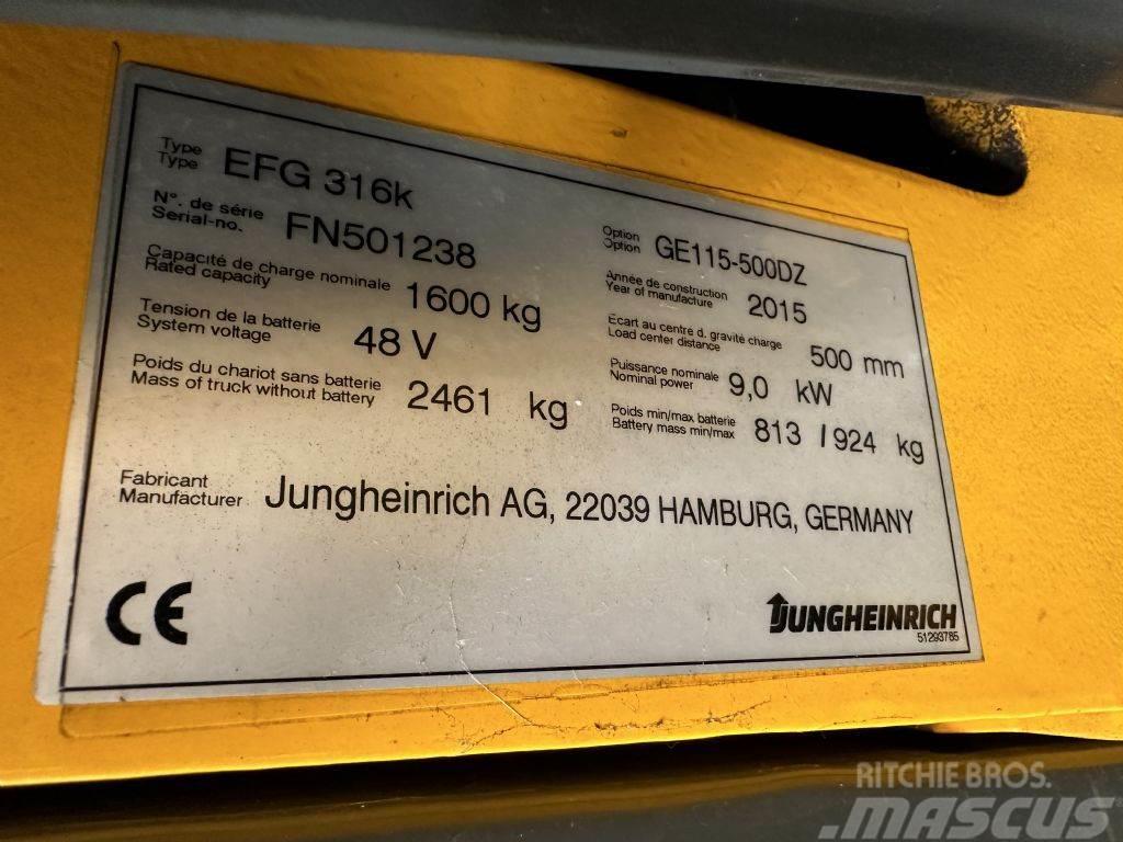 Jungheinrich EFG 316k - TRIPLEX 5 m Električni viličarji