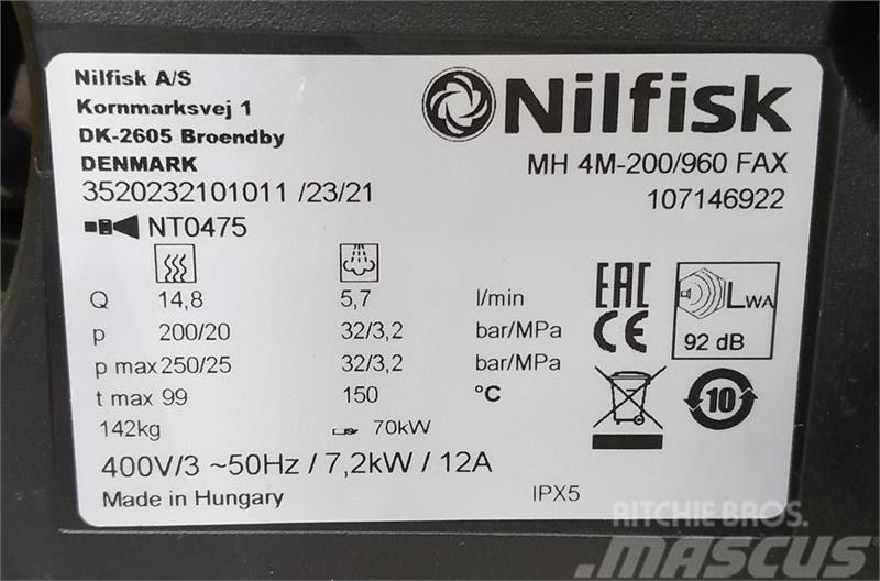Nilfisk 200/960 FAX Industrijski visokotlačni čistilci